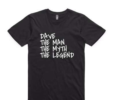 Custom AS Colour 100% Cotton Black T-Shirt