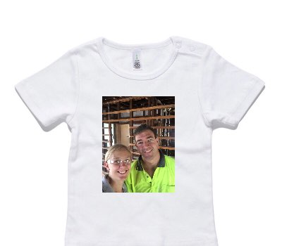 Custom AS Colour White Baby T-Shirt