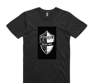 Custom AS Colour 100% Cotton Black T-Shirt