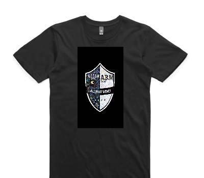 Custom AS Colour 100% Cotton Black T-Shirt