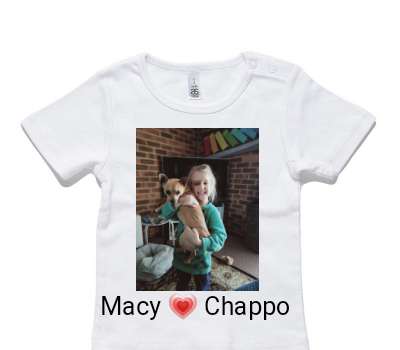 Custom AS Colour White Baby T-Shirt