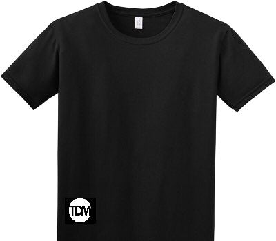 Custom Adult Soft Style 100% Cotton Black T-Shirt