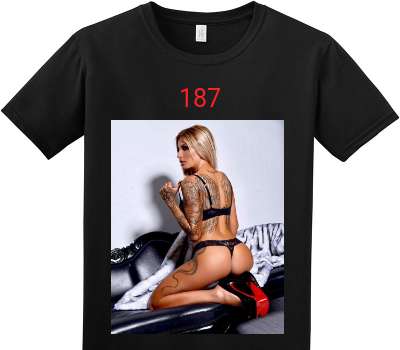 Custom Adult Soft Style 100% Cotton Black T-Shirt