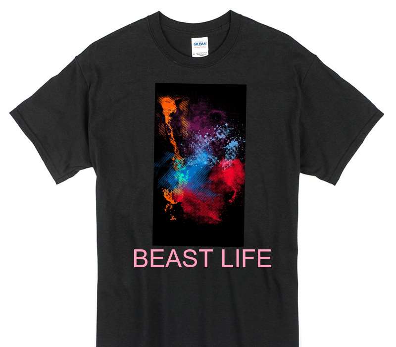 Custom Gildan 100% Cotton Black T-Shirt