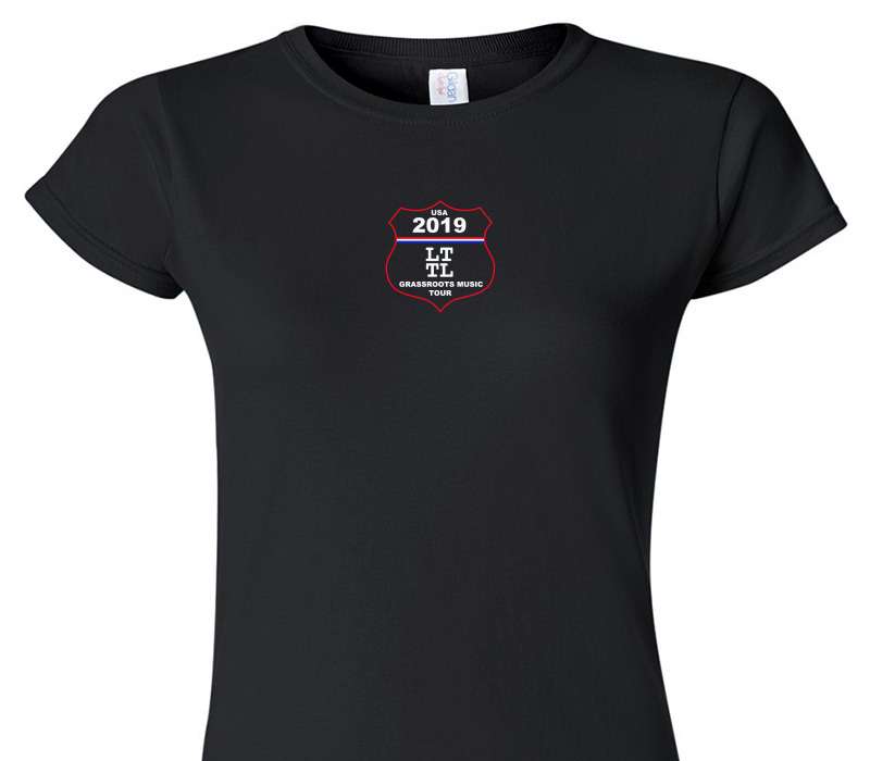 Custom Womens Soft Style 100% Cotton Black T-Shirt