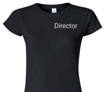 Custom Womens Soft Style 100% Cotton Black T-Shirt