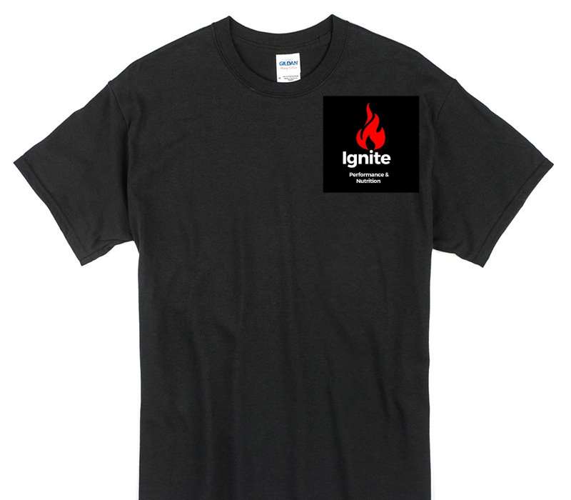 Custom Gildan 100% Cotton Black T-Shirt