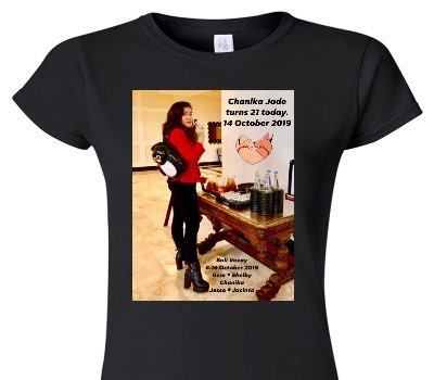 Custom Womens Soft Style 100% Cotton Black T-Shirt
