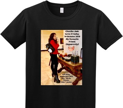 Custom Adult Soft Style 100% Cotton Black T-Shirt