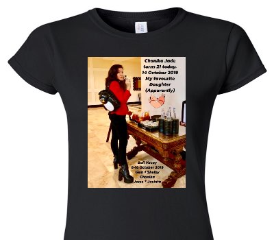 Custom Womens Soft Style 100% Cotton Black T-Shirt