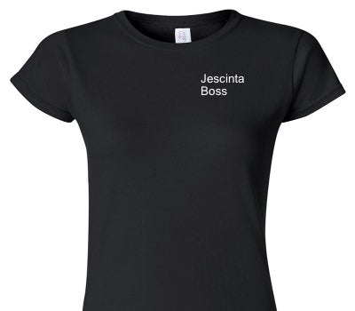Custom Womens Soft Style 100% Cotton Black T-Shirt
