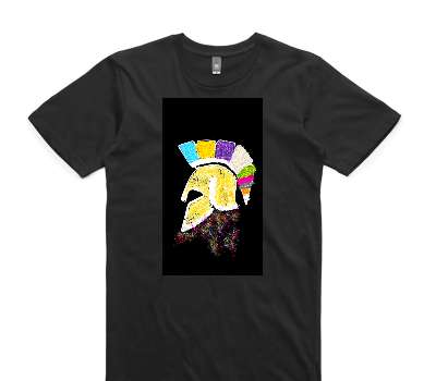 Custom AS Colour 100% Cotton Black T-Shirt