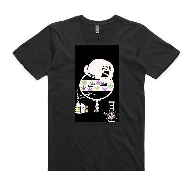 Custom AS Colour 100% Cotton Black T-Shirt