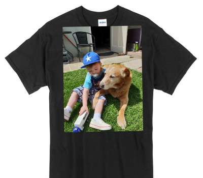 Custom Gildan 100% Cotton Black T-Shirt