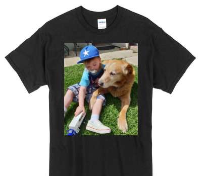 Custom Gildan 100% Cotton Black T-Shirt