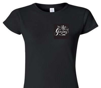 Custom Womens Soft Style 100% Cotton Black T-Shirt