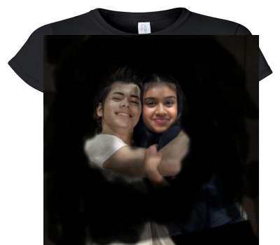 Custom Womens Soft Style 100% Cotton Black T-Shirt