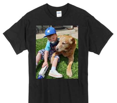 Custom Gildan 100% Cotton Black T-Shirt