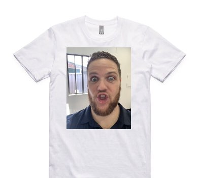 Custom AS Colour 100% Cotton White T-Shirt