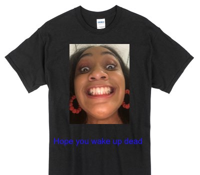 Custom Gildan 100% Cotton Black T-Shirt