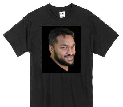 Custom Gildan 100% Cotton Black T-Shirt