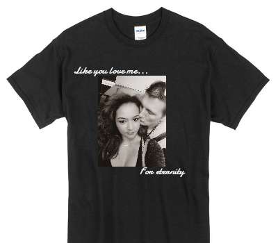 Custom Gildan 100% Cotton Black T-Shirt