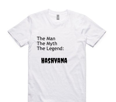 Custom AS Colour 100% Cotton White T-Shirt