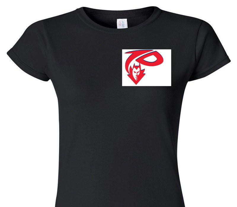 Custom Womens Soft Style 100% Cotton Black T-Shirt