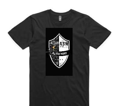 Custom AS Colour 100% Cotton Black T-Shirt