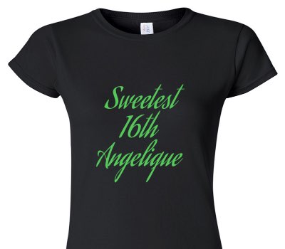 Custom Womens Soft Style 100% Cotton Black T-Shirt