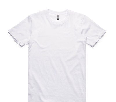 Custom AS Colour 100% Cotton White T-Shirt