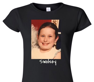 Custom Womens Soft Style 100% Cotton Black T-Shirt