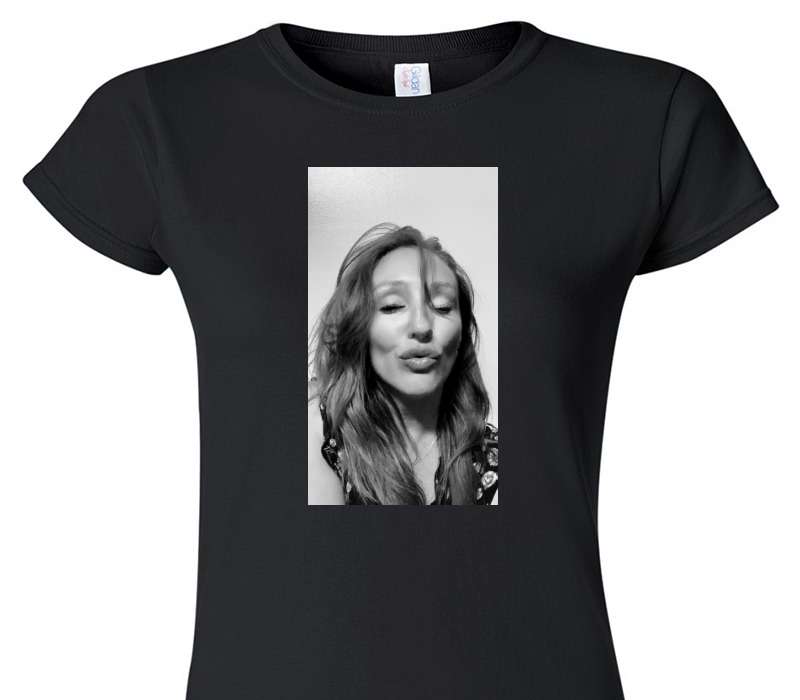 Custom Womens Soft Style 100% Cotton Black T-Shirt