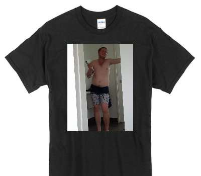 Custom Gildan 100% Cotton Black T-Shirt