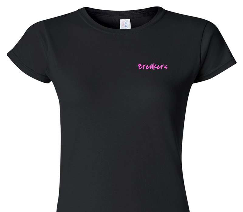Custom Womens Soft Style 100% Cotton Black T-Shirt