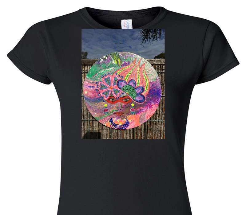 Custom Womens Soft Style 100% Cotton Black T-Shirt