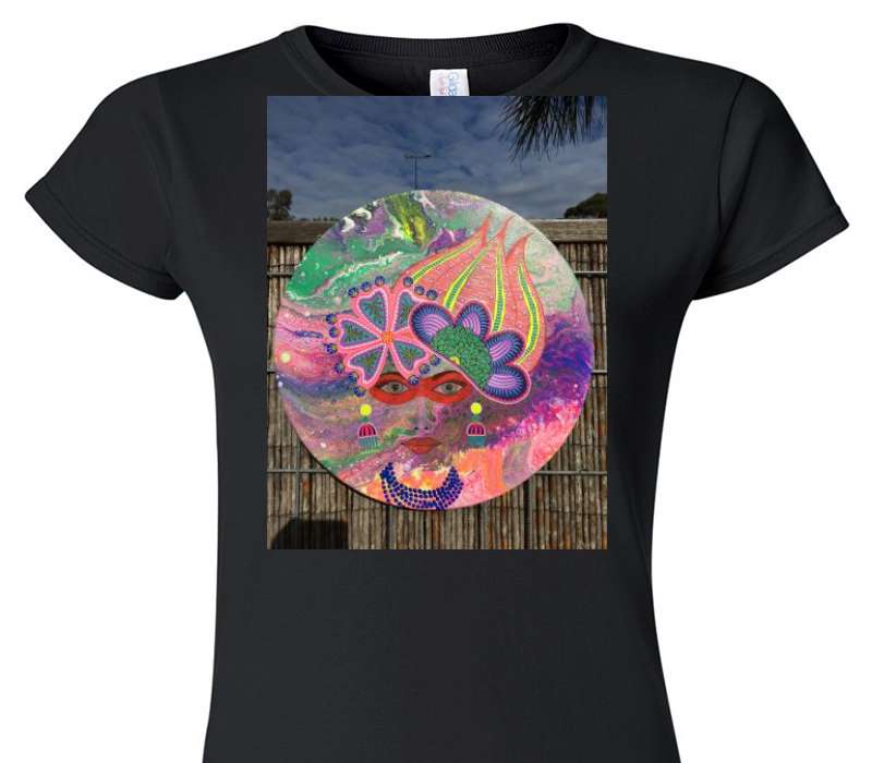 Custom Womens Soft Style 100% Cotton Black T-Shirt