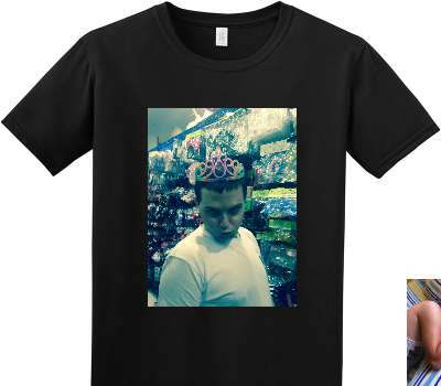 Custom Adult Soft Style 100% Cotton Black T-Shirt