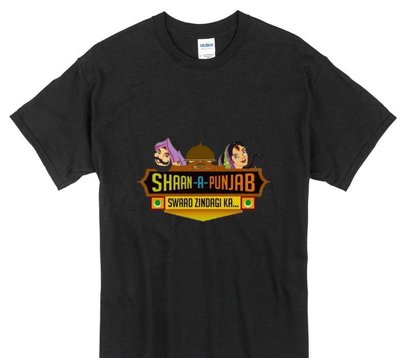 Custom Gildan 100% Cotton Black T-Shirt
