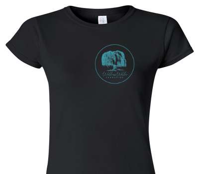 Custom Womens Soft Style 100% Cotton Black T-Shirt