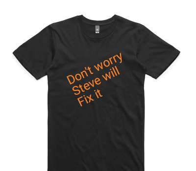 Custom AS Colour 100% Cotton Black T-Shirt