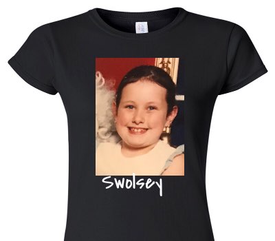 Custom Womens Soft Style 100% Cotton Black T-Shirt