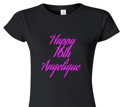 Custom Womens Soft Style 100% Cotton Black T-Shirt
