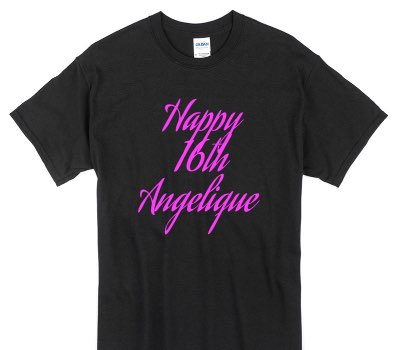 Custom Gildan 100% Cotton Black T-Shirt