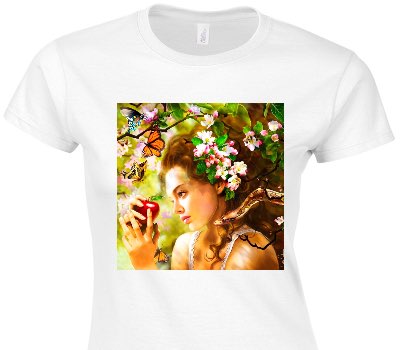 Custom Womens Soft Style 100% Cotton White T-Shirt