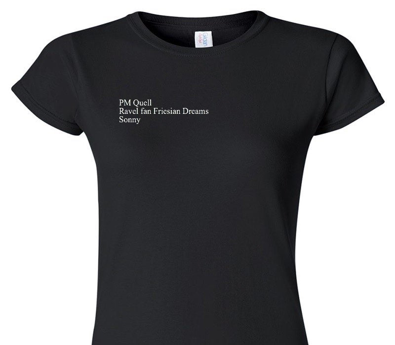 Custom Womens Soft Style 100% Cotton Black T-Shirt