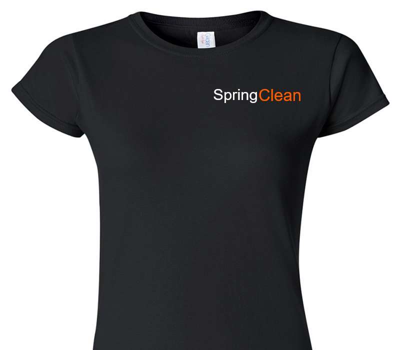 Custom Womens Soft Style 100% Cotton Black T-Shirt