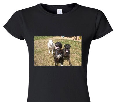 Custom Womens Soft Style 100% Cotton Black T-Shirt