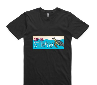 Custom AS Colour 100% Cotton Black T-Shirt