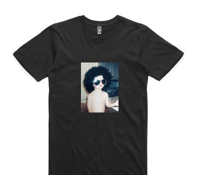 Custom AS Colour 100% Cotton Black T-Shirt